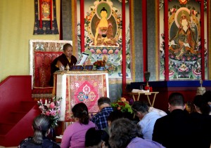 Jetsün Khandro Rinpoche teaching during the Annual Retreat 2015.