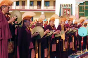 Mindrolling Monks during Shinje Drekjom Drubchen