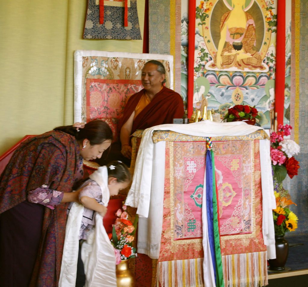 H.E. Dzigar Kongtrul Rinpoche with Minling Jetsün Dechen Paldron and Minling Jetsün Rinpoche