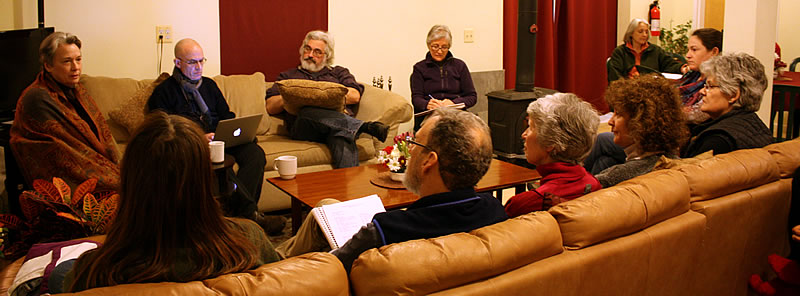 Lopön Jann Jackson with participants of a week-end program